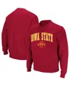 Colosseum Men's Iowa State Cyclones Arch & Logo Crew Neck Sweatshirt In Cardinal
