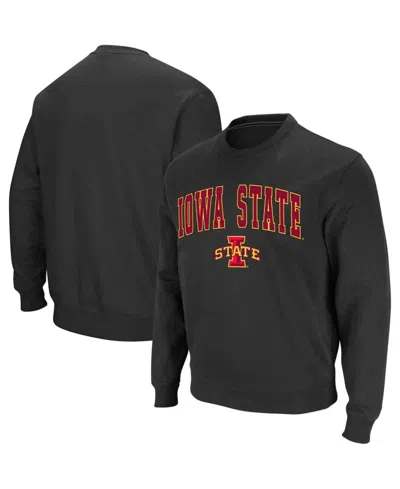 Colosseum Men's Iowa State Cyclones Arch & Logo Crew Neck Sweatshirt In Charcoal