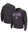 Colosseum Men's James Madison Dukes Arch And Logo Crew Neck Sweatshirt In Charcoal