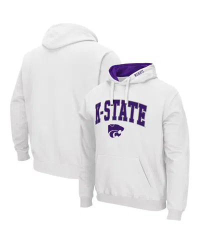 Colosseum Men's Kansas State Wildcats Arch & Logo 3.0 Pullover Hoodie In White