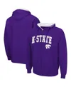 Colosseum Men's Kansas State Wildcats Arch Logo 3.0 Full-zip Hoodie In Purple