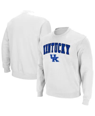 Colosseum Men's Kentucky Wildcats Arch & Logo Pullover Sweatshirt In White