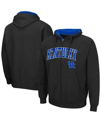 Colosseum Men's Kentucky Wildcats Arch And Team Logo 3.0 Full-zip Hoodie In Black