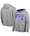 Colosseum Men's Kentucky Wildcats Arch And Team Logo 3.0 Full-zip Hoodie In Heather Gray