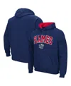 Colosseum Men's Liberty Flames Arch And Logo Pullover Hoodie In Navy