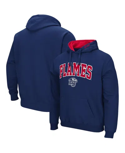 Colosseum Men's Liberty Flames Arch And Logo Pullover Hoodie In Navy