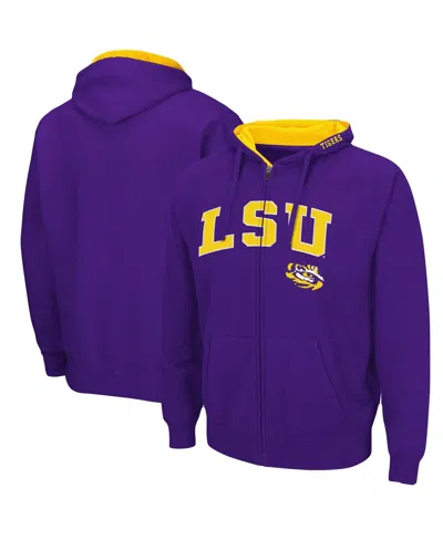 Colosseum Men's Lsu Tigers Arch Logo 3.0 Full-zip Hoodie In Purple