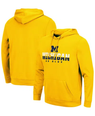 Colosseum Men's Maize Michigan Wolverines Lantern Pullover Hoodie