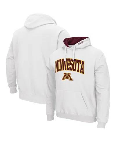 Colosseum Men's Minnesota Golden Gophers Arch Logo 3.0 Pullover Hoodie In White