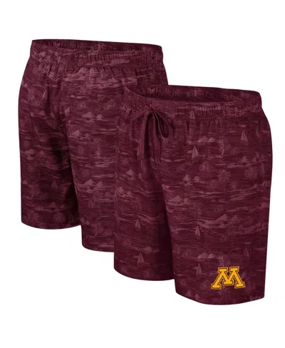 Colosseum Men's Maroon Minnesota Golden Gophers Ozark Swim Shorts In Burgundy
