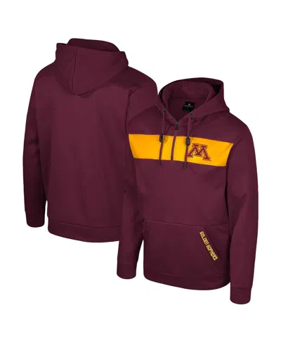 Colosseum Men's Maroon Minnesota Golden Gophers Quarter-zip Hoodie