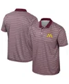 Colosseum Men's Maroon Minnesota Golden Gophers Striped Polo Shirt