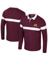 Colosseum Men's Maroon Minnesota Golden Gophers Too Cool For School Long Sleeve Polo Shirt In Burgundy