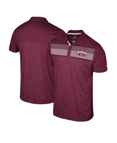 Colosseum Men's Maroon Mississippi State Bulldogs Langmore Polo Shirt