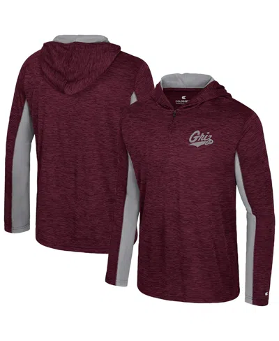 Colosseum Men's Maroon Montana Grizzlies Always Sunny Quarter-zip Hoodie In Burgundy