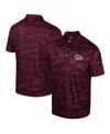 Colosseum Men's Maroon Montana Grizzlies Daly Print Polo In Maroon