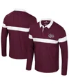 Colosseum Men's Maroon Montana Grizzlies Too Cool For School Long Sleeve Polo Shirt In Burgundy