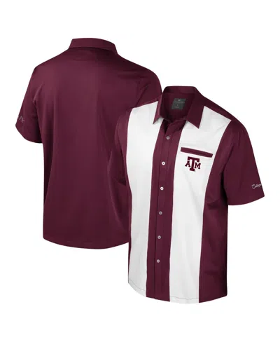 Colosseum Men's Maroon Texas A&m Aggies Strike Bowling Button-up Shirt