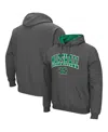 Colosseum Charcoal Marshall Thundering Herd Arch And Logo Pullover Hoodie In Charcoal
