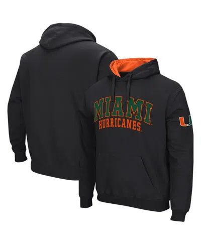 Colosseum Men's Miami Hurricanes Double Arch Pullover Hoodie In Black