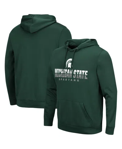 Colosseum Men's Michigan State Spartans Lantern Pullover Hoodie In Green