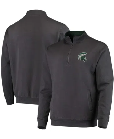 Colosseum Men's Michigan State Spartans Tortugas Logo Quarter-zip Jacket In Charcoal
