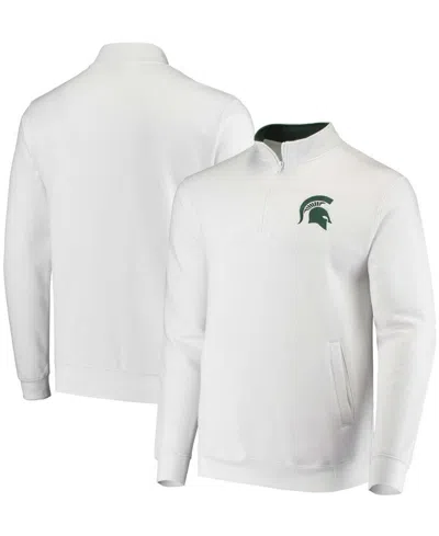 Colosseum Men's Michigan State Spartans Tortugas Logo Quarter-zip Jacket In White