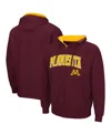 Colosseum Men's Minnesota Golden Gophers Arch Logo 3.0 Full-zip Hoodie In Maroon