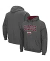 Colosseum Men's Mississippi State Bulldogs Arch Logo 3.0 Pullover Hoodie In Charcoal