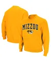 Colosseum Men's Missouri Tigers Arch & Logo Crew Neck Sweatshirt In Gold