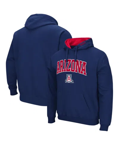 Colosseum Men's Navy Arizona Wildcats Arch Logo 3.0 Pullover Hoodie