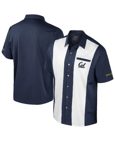 Colosseum Men's Navy Cal Bears Strike Bowling Button-up Shirt In Blue