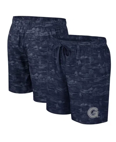 Colosseum Men's Navy Georgetown Hoyas Ozark Swim Shorts In Blue