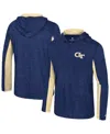 Colosseum Men's Navy Georgia Tech Yellow Jackets Always Sunny Quarter-zip Hoodie In Multi