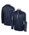 Colosseum Men's Navy Houston Cougars Marled Half-zip Jacket In Navy