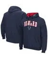 Colosseum Men's Navy Howard Bison Arch Logo 3.0 Pullover Hoodie In Blue