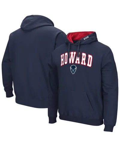 Colosseum Men's Navy Howard Bison Arch Logo 3.0 Pullover Hoodie In Blue