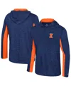 Colosseum Men's Navy Illinois Fighting Illini Always Sunny Quarter-zip Hoodie In Multi
