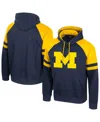 Colosseum Men's Navy Michigan Wolverines Todd Raglan Pullover Hoodie In Navy