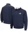 Colosseum Men's Navy Montana State Bobcats Tortugasâ Quarter-zip Pullover Sweatshirt In Blue
