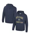 Colosseum Men's Navy Notre Dame Fighting Irish Big Tall Cap E-tan Pullover Hoodie In Navy