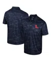 Colosseum Navy Ole Miss Rebels Daly Print Polo In Navy