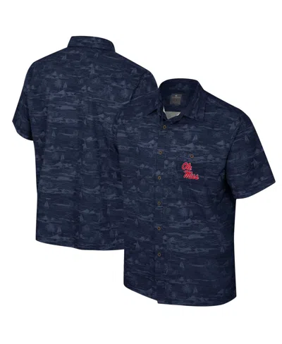 Colosseum Men's Navy Ole Miss Rebels Ozark Button-up Shirt