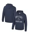 Colosseum Men's Navy Penn State Nittany Lions Big Tall Cap E-tan Pullover Hoodie In Navy