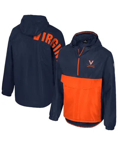 Colosseum Men's Navy Virginia Cavaliers Reloaded Anorak Half-zip Jacket In Blue