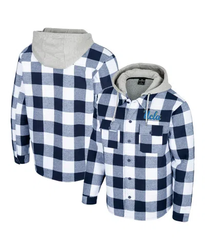 Colosseum Men's Navy/white Ucla Bruins Buffalo Plaid Full-zip Jacket In Multi