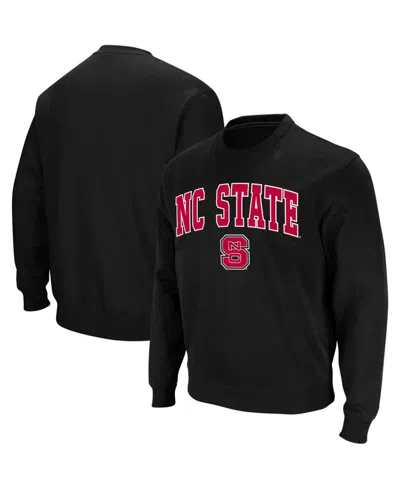 Colosseum Men's Nc State Wolfpack Arch & Logo Crew Neck Sweatshirt In Black