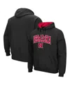 Colosseum Men's Nebraska Huskers Arch & Logo 3.0 Pullover Hoodie In Black