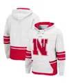 Colosseum White Nebraska Huskers Lace Up 3.0 Pullover Hoodie In White