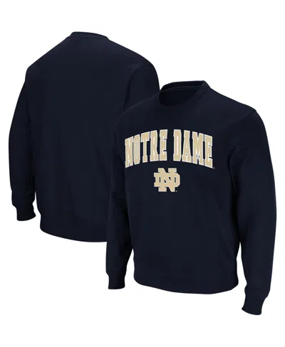 Colosseum Men's Notre Dame Fighting Irish Arch & Logo Crew Neck Sweatshirt In Navy